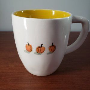 Rae Dunn Mug Pumpkin Spice Latte Coffee Enjoy Fall Colour Yellow Ceramic Magenta